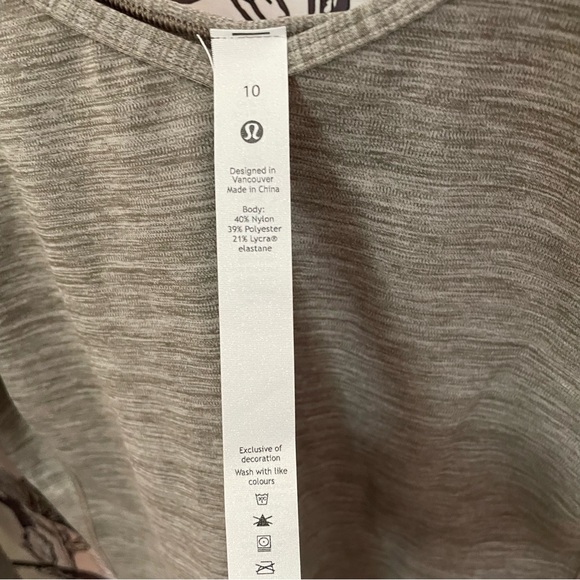 • FIRM PRICE NWT LULULEMON ALIGN LONG SLEEVE HEATHERED ROVER GREEN SIZE 10 - Picture 4 of 7